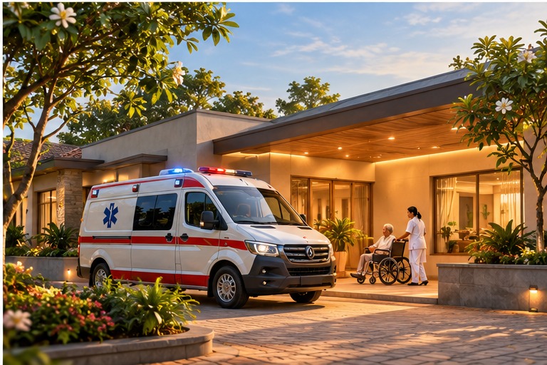 Ambulance and medical support concept