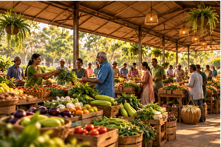 Organic market concept